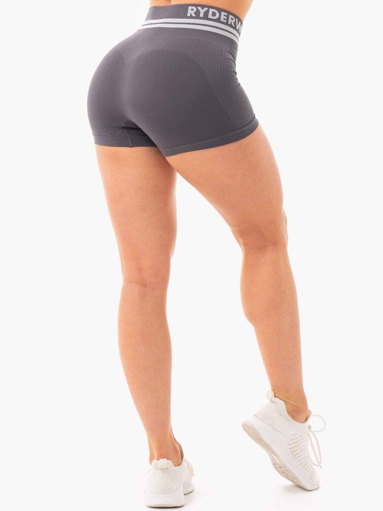 Szorty Damskie Ryderwear Women Shorts Freestyle Seamless High Waisted Szare | PL1949WY