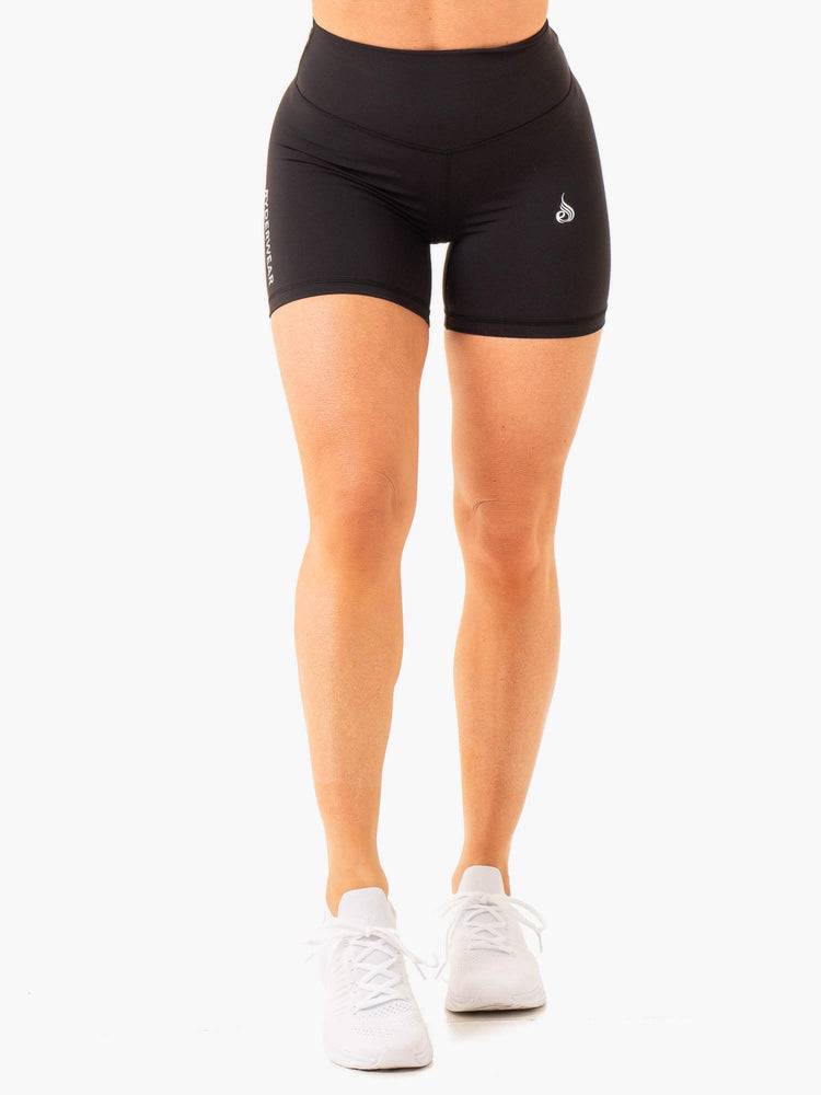 Szorty Damskie Ryderwear Women Shorts Frequency High Waisted Czarne | PL2014GL