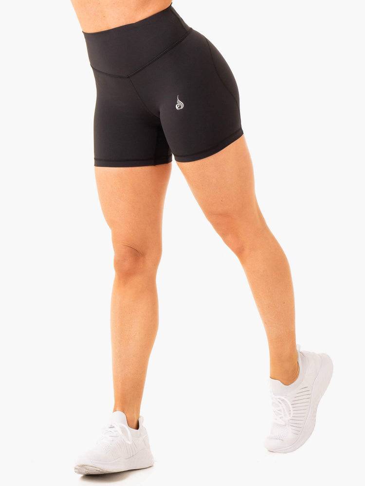 Szorty Damskie Ryderwear Women Shorts Frequency High Waisted Czarne | PL2014GL