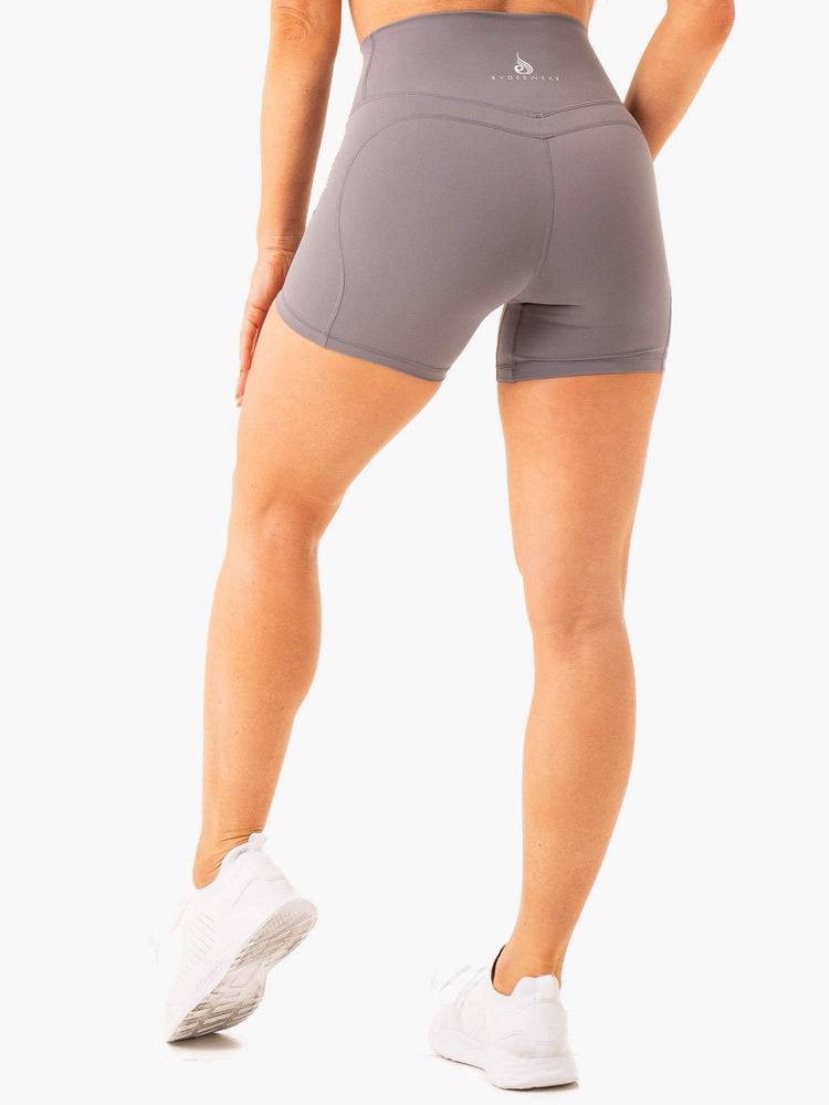 Szorty Damskie Ryderwear Women Shorts Frequency High Waisted Szare | PL2060OR