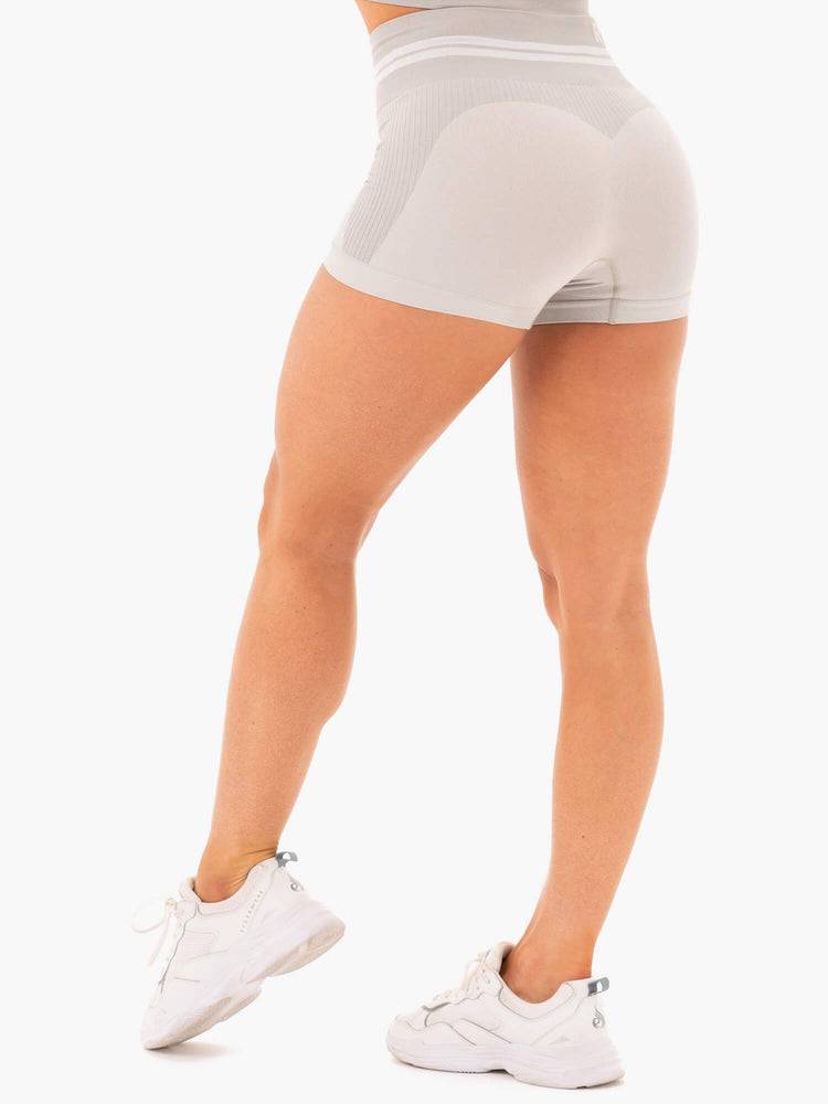 Szorty Damskie Ryderwear Women Shorts Freestyle Seamless High Waisted Szare | PL2130QZ