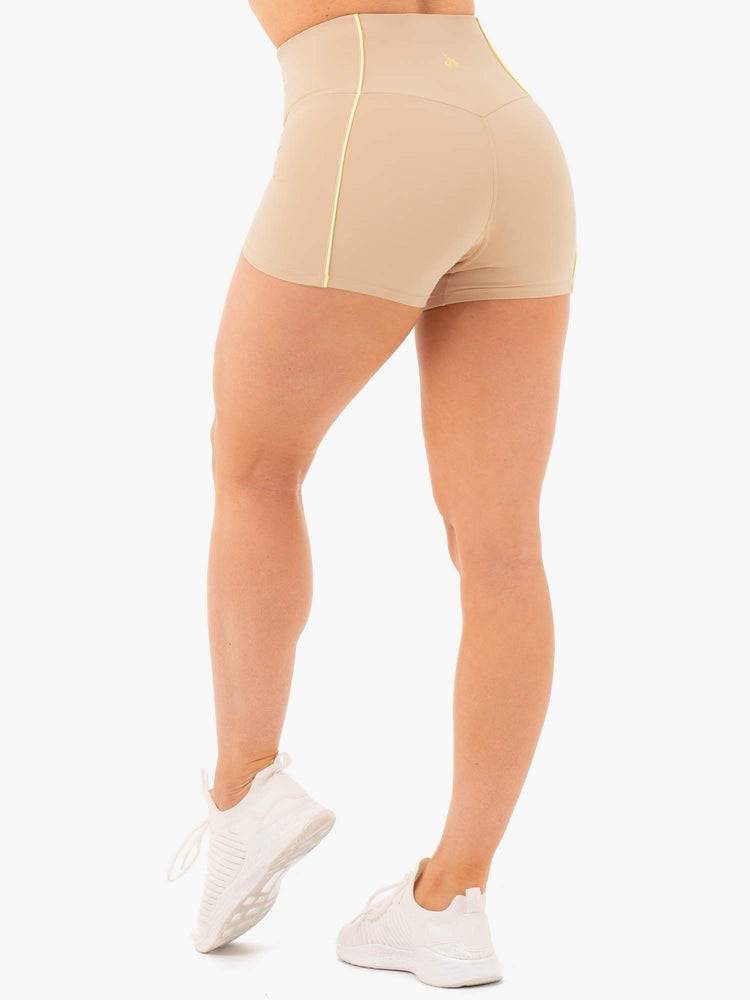 Szorty Damskie Ryderwear Women Shorts Glow High Waisted Khaki | PL2216OR