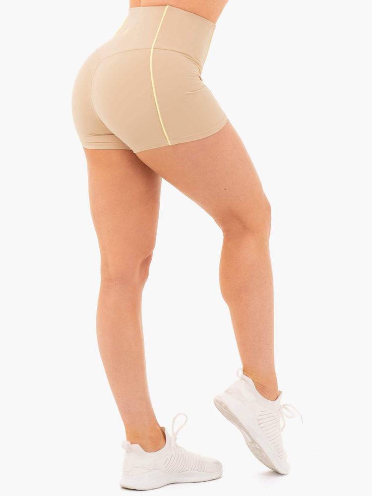 Szorty Damskie Ryderwear Women Shorts Glow High Waisted Khaki | PL2216OR