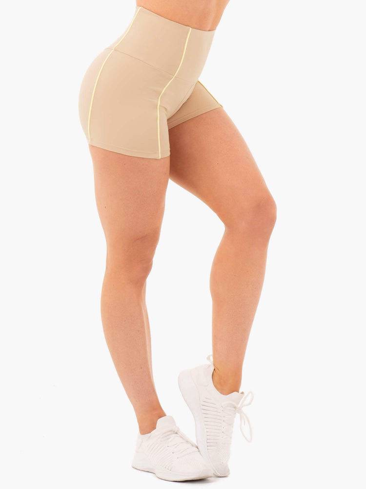 Szorty Damskie Ryderwear Women Shorts Glow High Waisted Khaki | PL2216OR