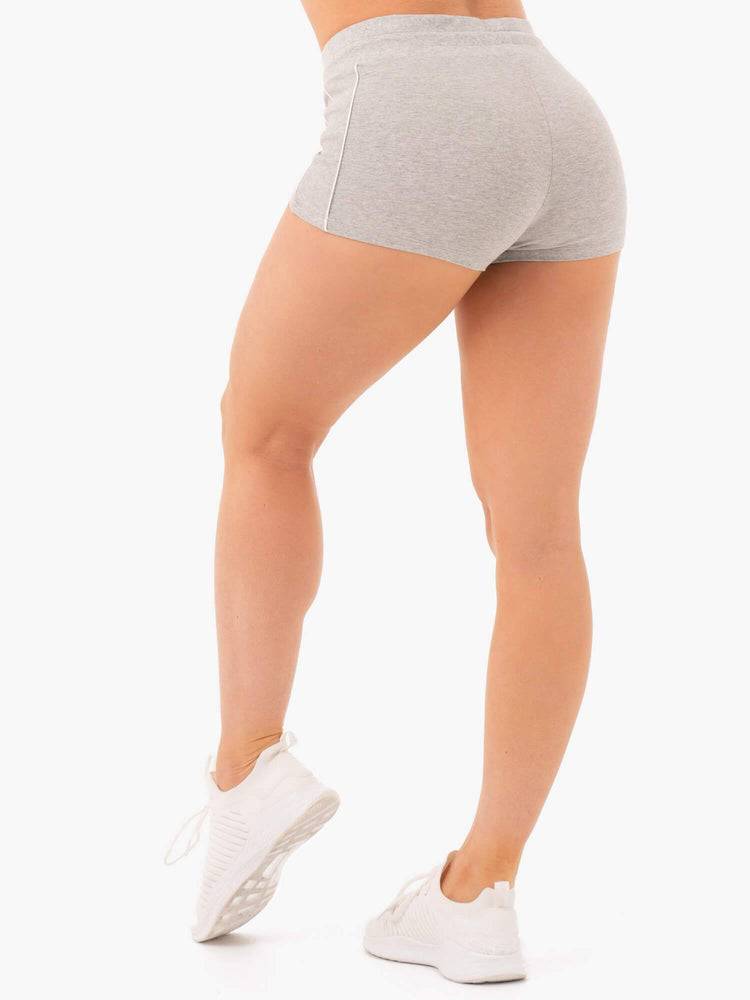 Szorty Damskie Ryderwear Women Shorts High Waisted Track Szare | PL2214UT