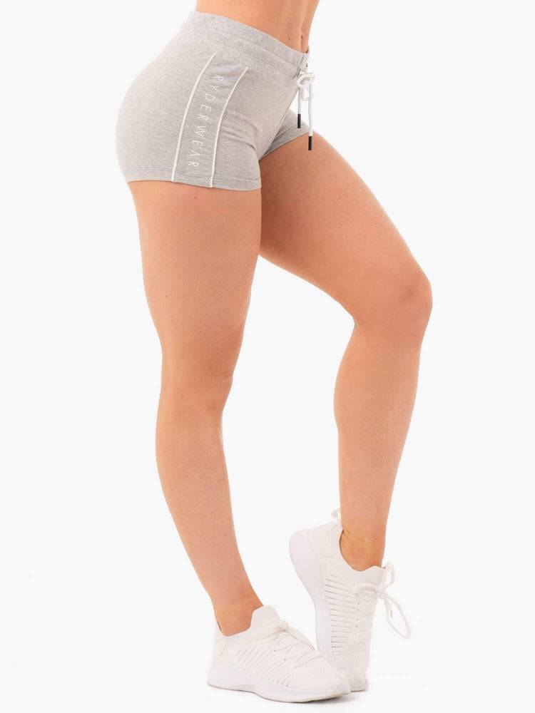 Szorty Damskie Ryderwear Women Shorts High Waisted Track Szare | PL2214UT