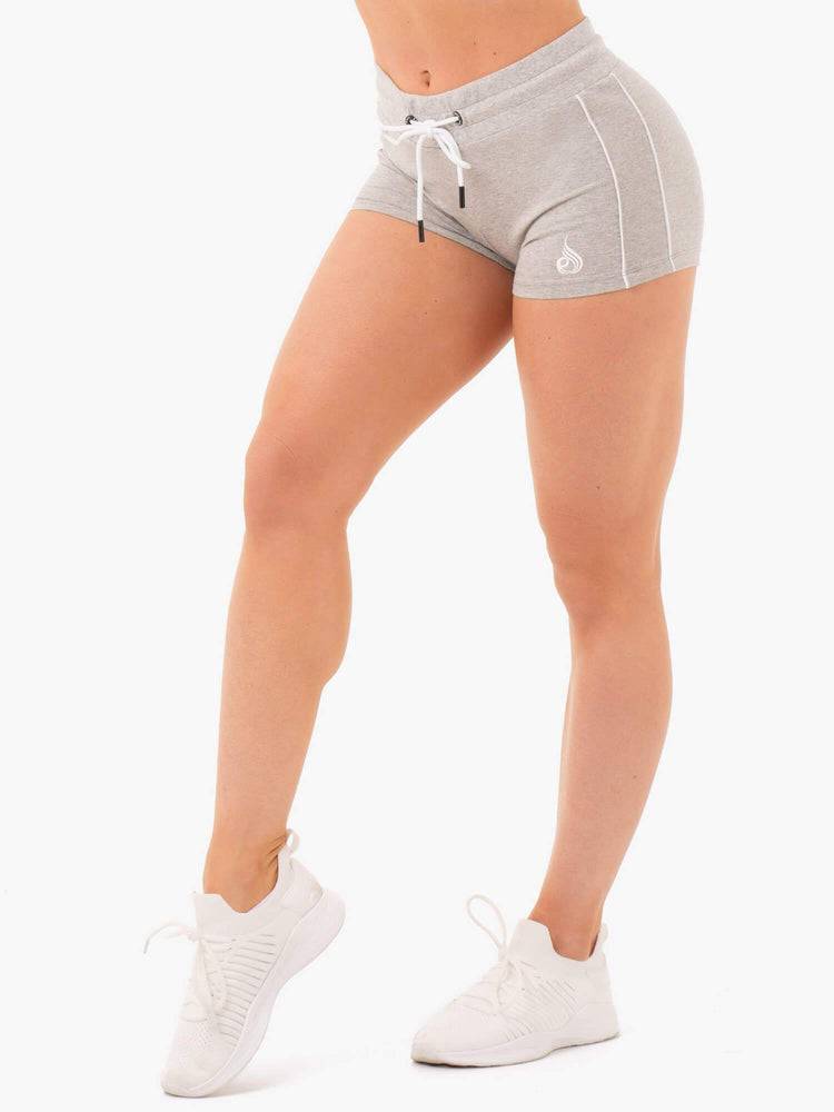 Szorty Damskie Ryderwear Women Shorts High Waisted Track Szare | PL2214UT