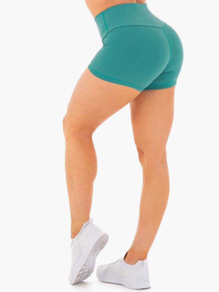 Szorty Damskie Ryderwear Women Shorts Motion High Waisted Turkusowe | PL1979YU