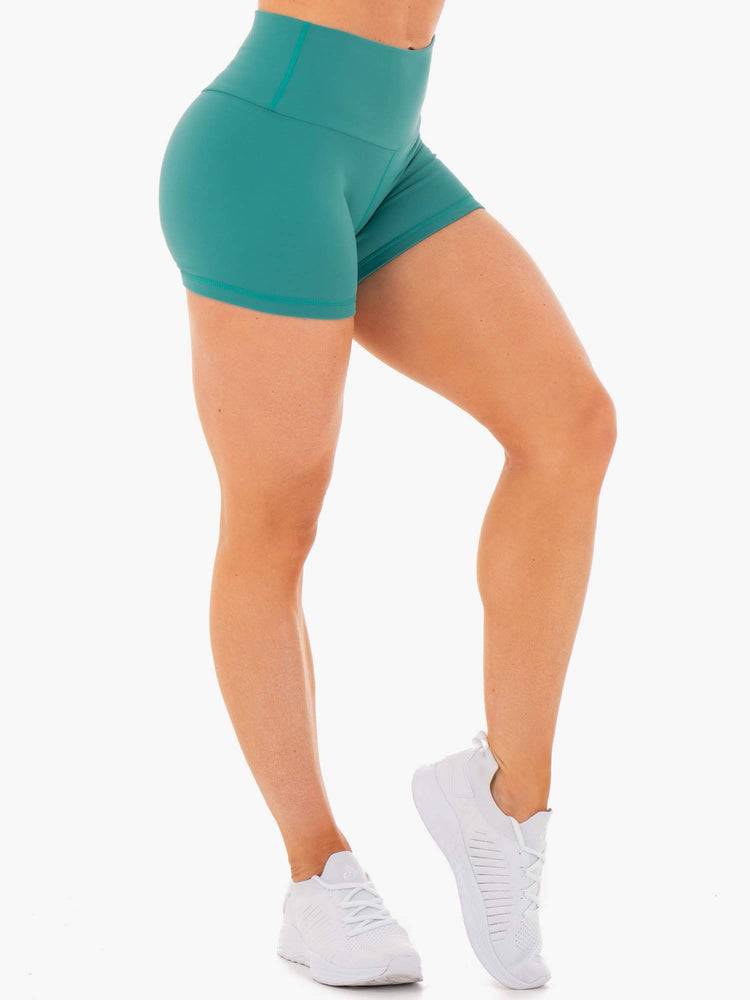 Szorty Damskie Ryderwear Women Shorts Motion High Waisted Turkusowe | PL1979YU