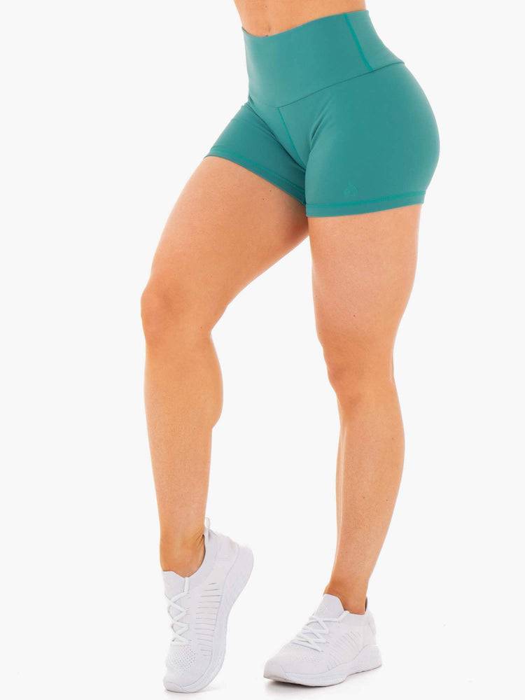 Szorty Damskie Ryderwear Women Shorts Motion High Waisted Turkusowe | PL1979YU