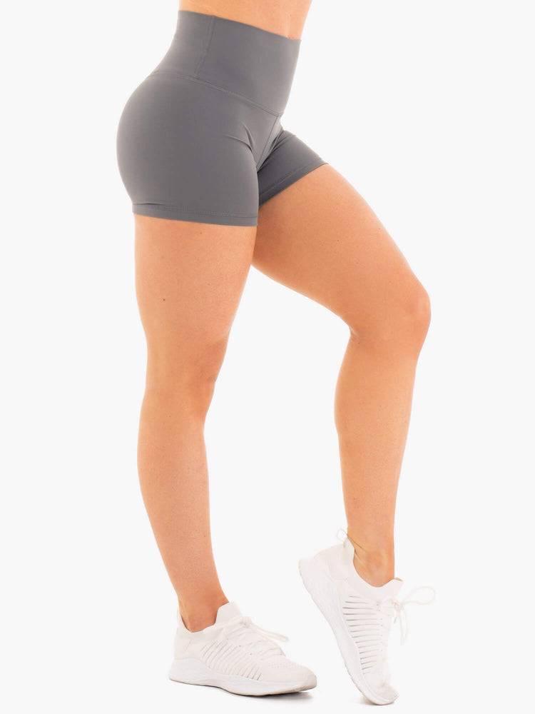 Szorty Damskie Ryderwear Women Shorts NKD High Waisted Szare | PL1946NB