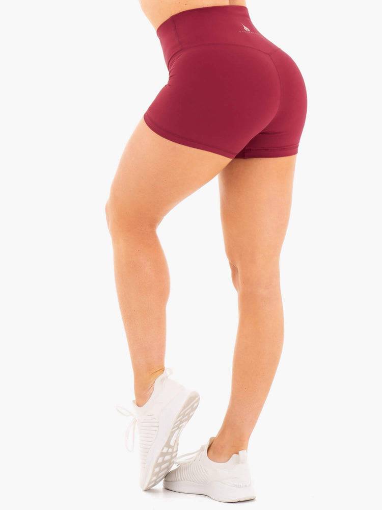 Szorty Damskie Ryderwear Women Shorts NKD High Waisted Czerwone | PL1950EX