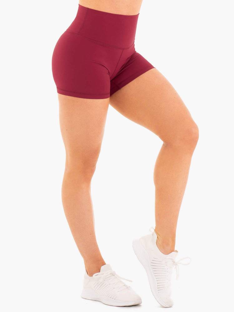 Szorty Damskie Ryderwear Women Shorts NKD High Waisted Czerwone | PL1950EX