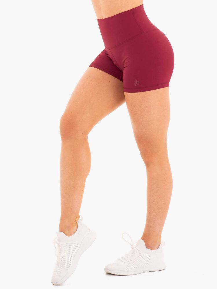 Szorty Damskie Ryderwear Women Shorts NKD High Waisted Czerwone | PL1950EX