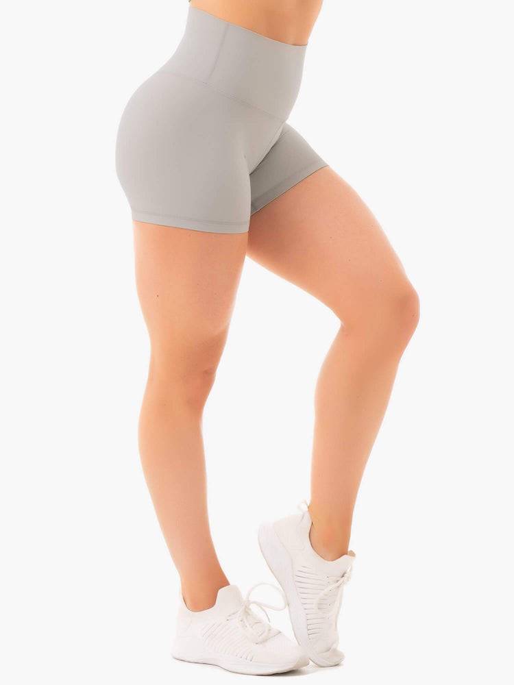 Szorty Damskie Ryderwear Women Shorts NKD High Waisted Szare | PL1958AP