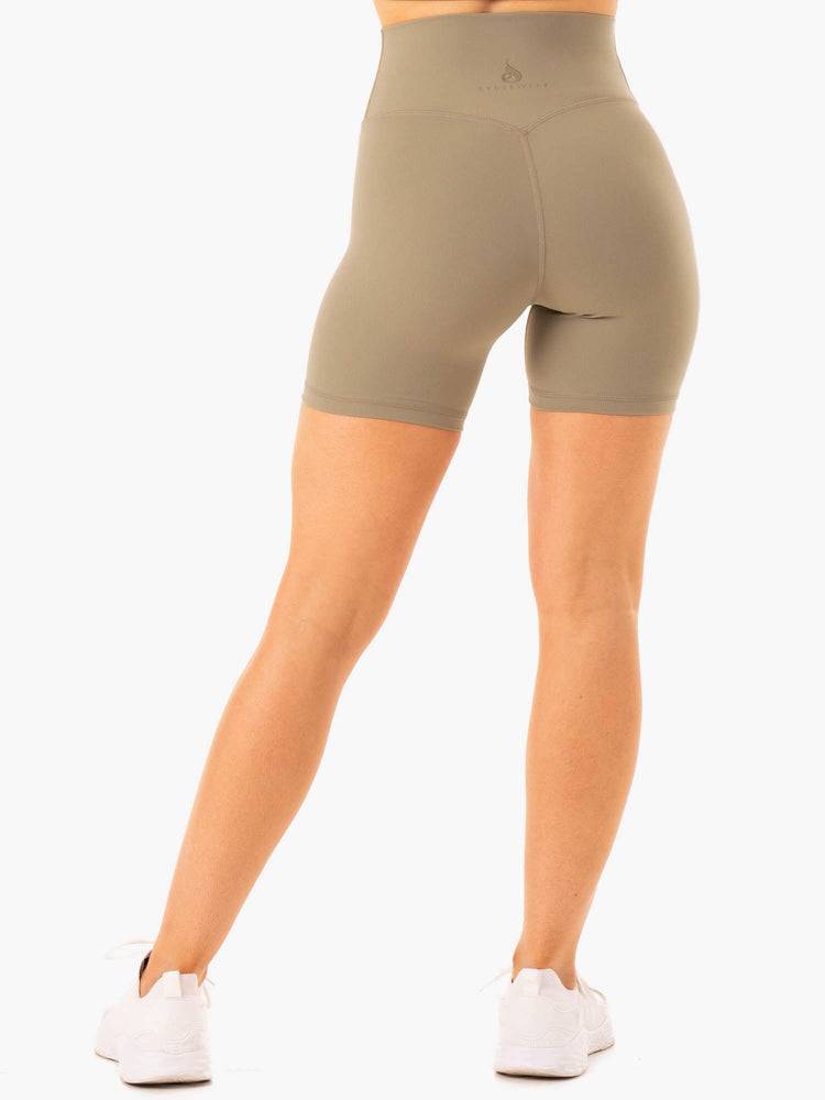 Szorty Damskie Ryderwear Women Shorts NKD Refine High Waisted Khaki | PL1990JJ