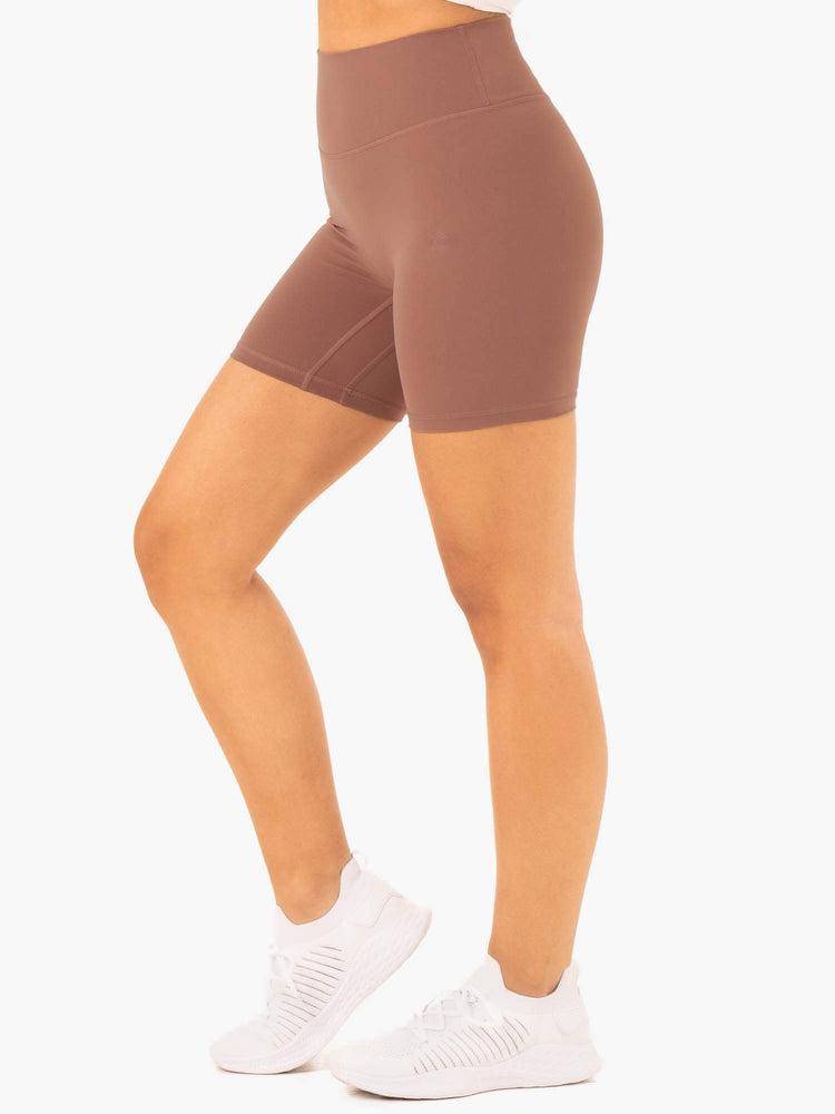 Szorty Damskie Ryderwear Women Shorts NKD Refine High Waisted Beżowe | PL1998NB