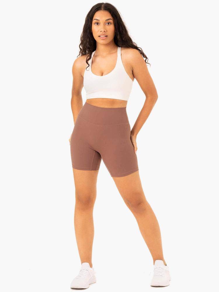 Szorty Damskie Ryderwear Women Shorts NKD Refine High Waisted Beżowe | PL1998NB