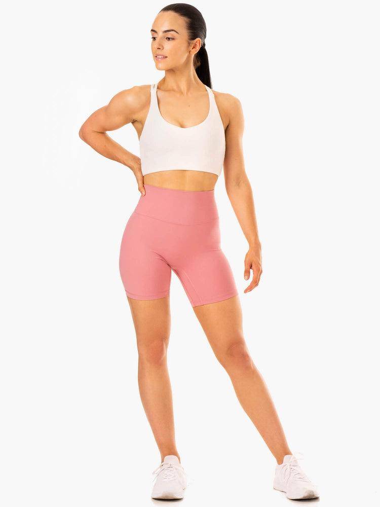 Szorty Damskie Ryderwear Women Shorts NKD Refine High Waisted Różowe | PL2013FM