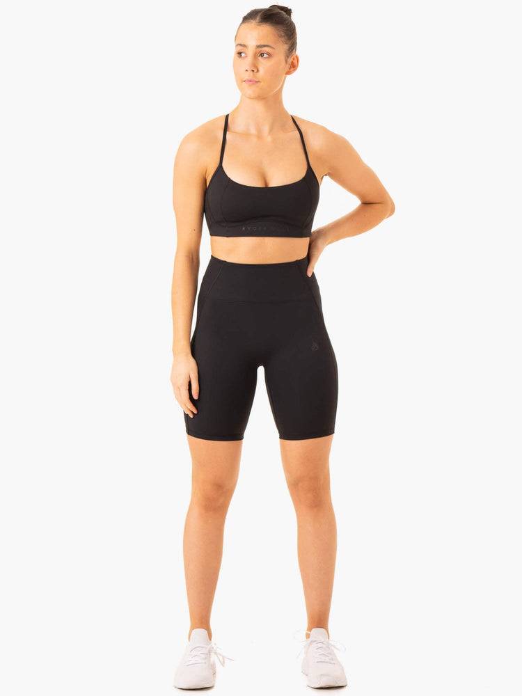 Szorty Damskie Ryderwear Women Shorts NKD Frame High Waisted Bike Czarne | PL2037SO