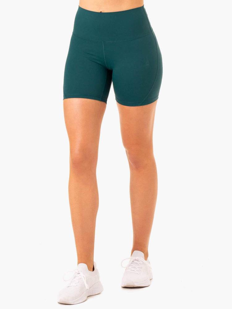 Szorty Damskie Ryderwear Women Shorts NKD Align Turkusowe | PL2127BC