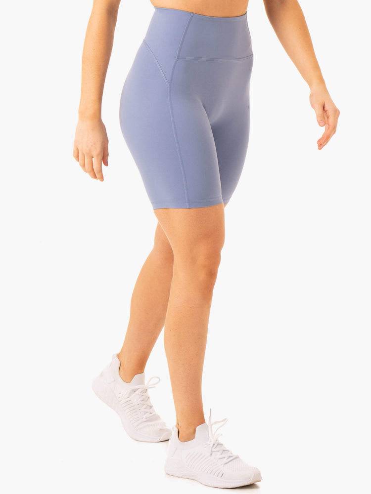 Szorty Damskie Ryderwear Women Shorts NKD Frame High Waisted Bike Niebieskie | PL2171HK