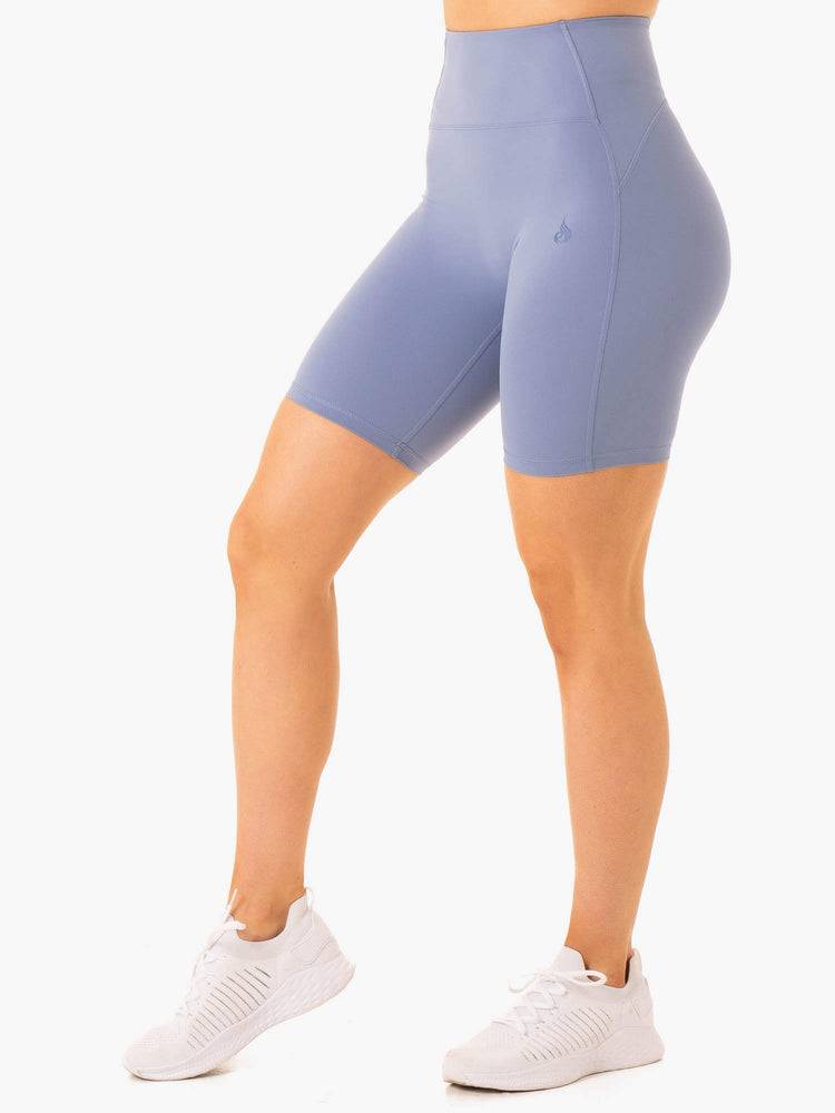 Szorty Damskie Ryderwear Women Shorts NKD Frame High Waisted Bike Niebieskie | PL2171HK