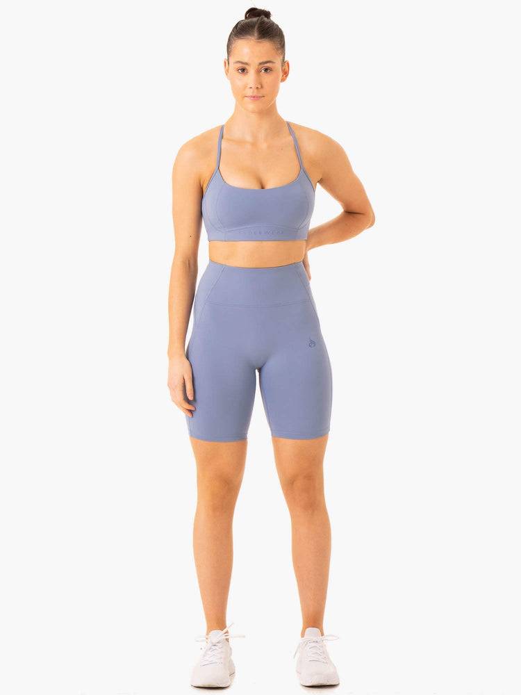 Szorty Damskie Ryderwear Women Shorts NKD Frame High Waisted Bike Niebieskie | PL2171HK