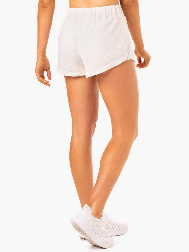 Szorty Damskie Ryderwear Women Shorts Off Duty Fleece Białe Szare | PL1982OR