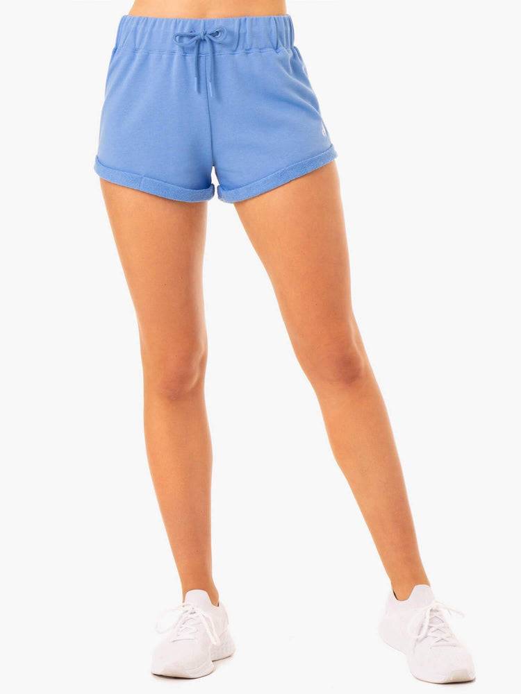 Szorty Damskie Ryderwear Women Shorts Off Duty Fleece Niebieskie | PL2005YU