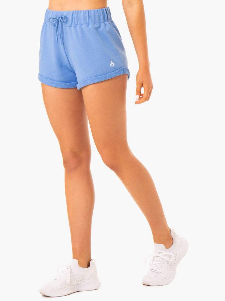 Szorty Damskie Ryderwear Women Shorts Off Duty Fleece Niebieskie | PL2005YU