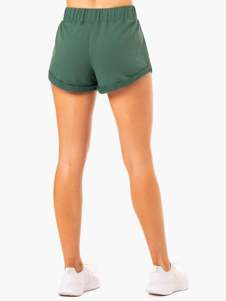 Szorty Damskie Ryderwear Women Shorts Off Duty Fleece Zielone | PL2134TV