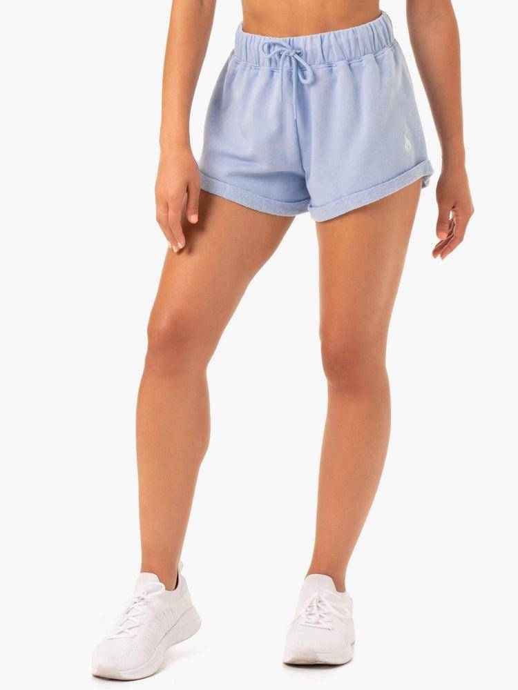 Szorty Damskie Ryderwear Women Shorts Off Duty Fleece Niebieskie | PL2180NB