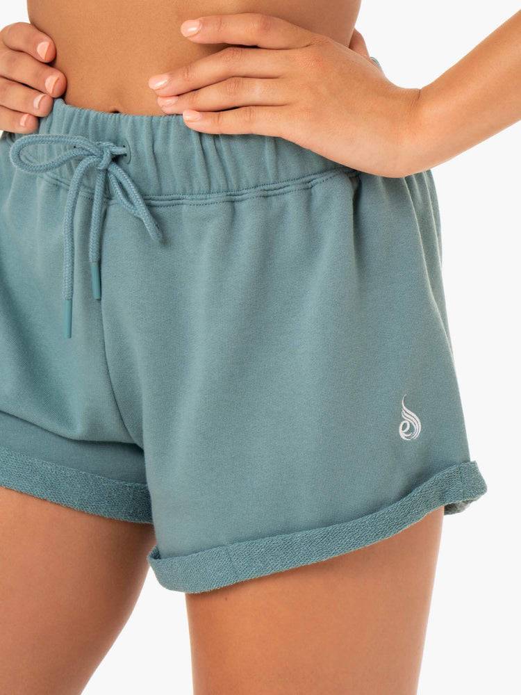 Szorty Damskie Ryderwear Women Shorts Off Duty Fleece Oliwkowe | PL2196GL