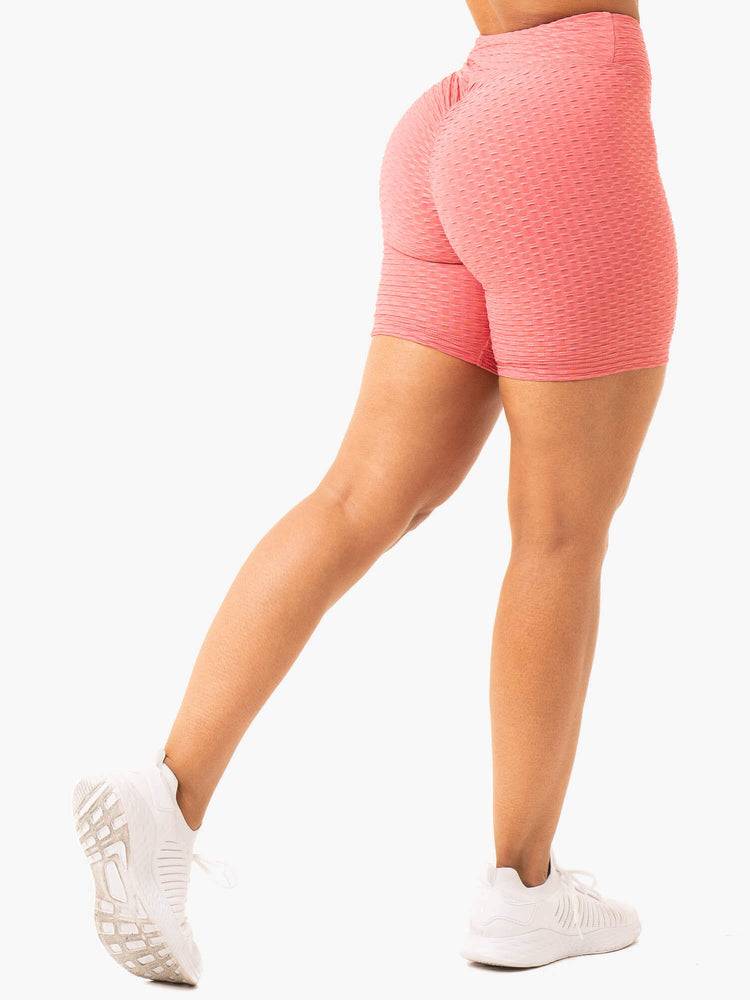 Szorty Damskie Ryderwear Women Shorts Optic Scrunch Bum Różowe | PL2088AP