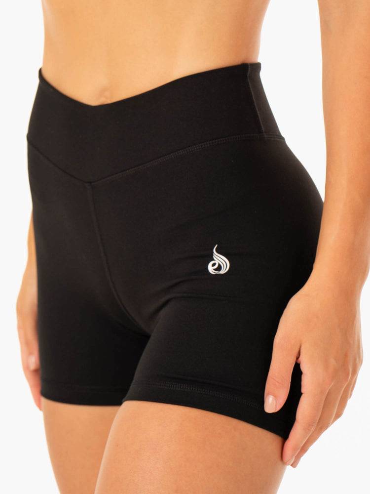 Szorty Damskie Ryderwear Women Shorts Revival Scrunch Bum Czarne | PL1997BC