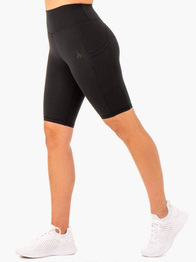 Szorty Damskie Ryderwear Women Shorts Reset High Waisted Pocket Bike Czarne | PL2008OR