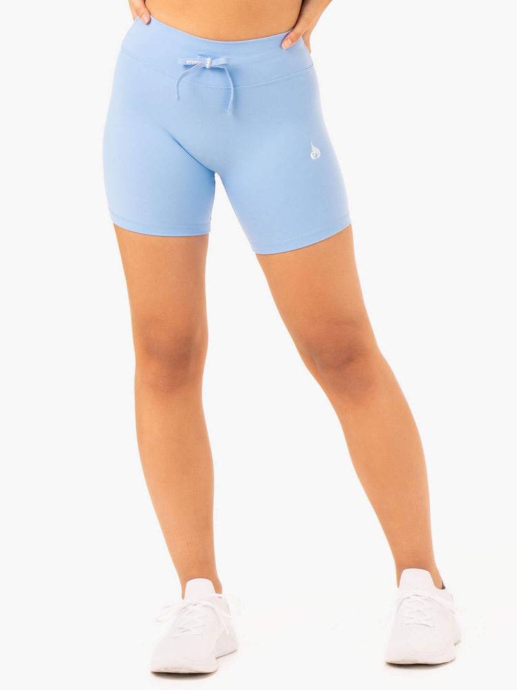 Szorty Damskie Ryderwear Women Shorts Replay High Waisted Niebieskie | PL2039FM