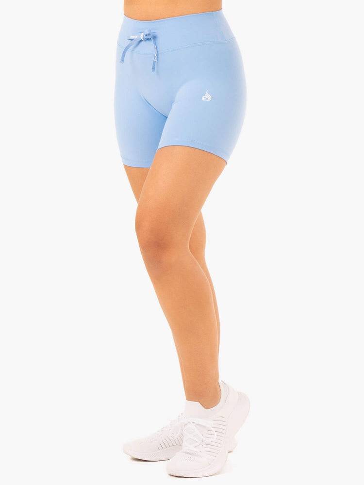 Szorty Damskie Ryderwear Women Shorts Replay High Waisted Niebieskie | PL2039FM