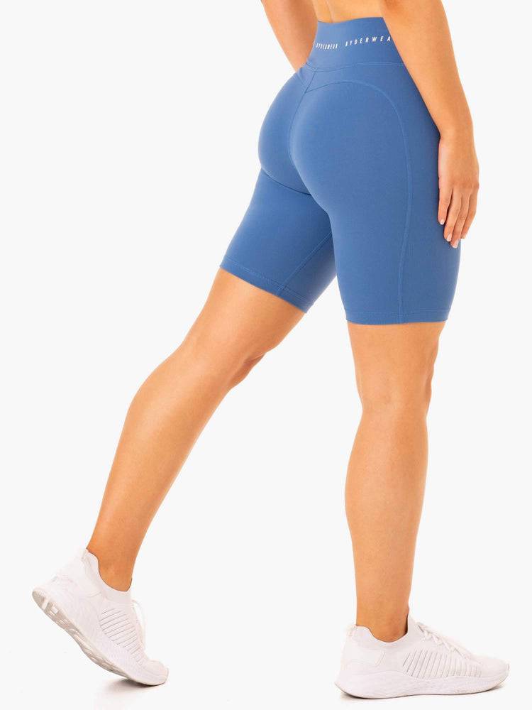 Szorty Damskie Ryderwear Women Shorts Reflex High Waisted Bike Niebieskie | PL2049BC