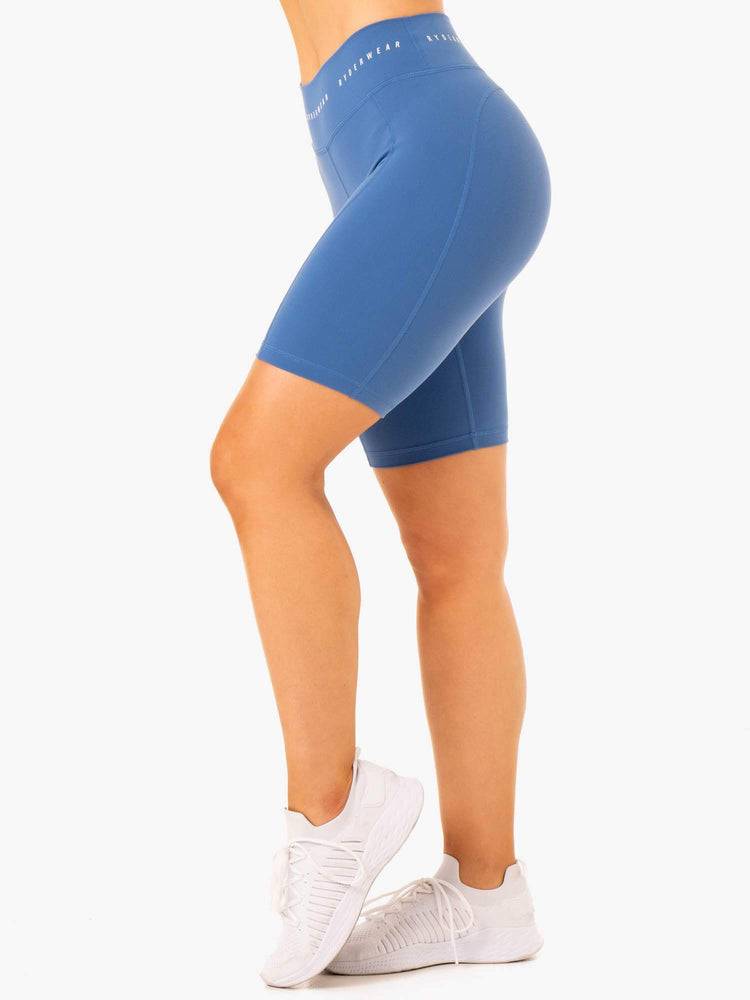 Szorty Damskie Ryderwear Women Shorts Reflex High Waisted Bike Niebieskie | PL2049BC