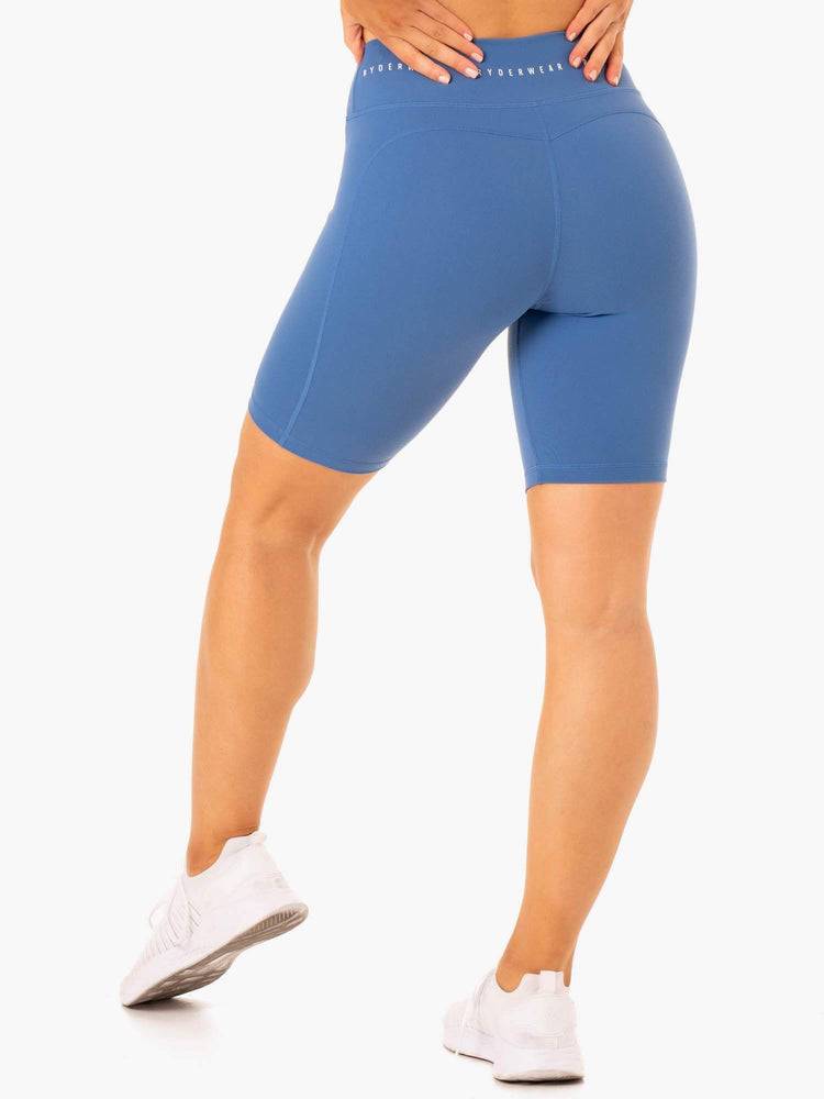 Szorty Damskie Ryderwear Women Shorts Reflex High Waisted Bike Niebieskie | PL2049BC