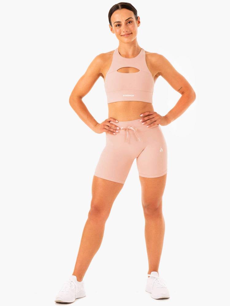 Szorty Damskie Ryderwear Women Shorts Replay High Waisted Beżowe | PL2057YU