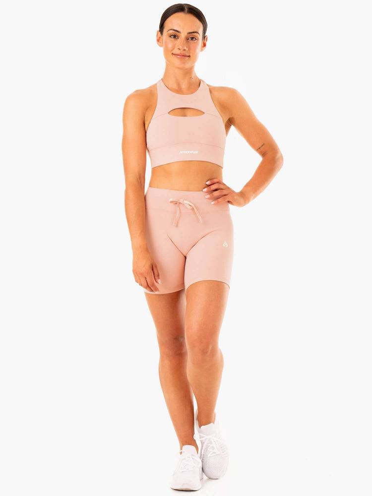 Szorty Damskie Ryderwear Women Shorts Replay High Waisted Beżowe | PL2057YU