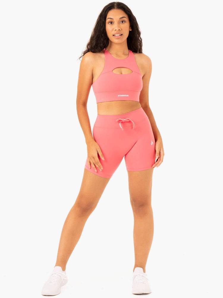 Szorty Damskie Ryderwear Women Shorts Replay High Waisted Koralowe | PL2066GL