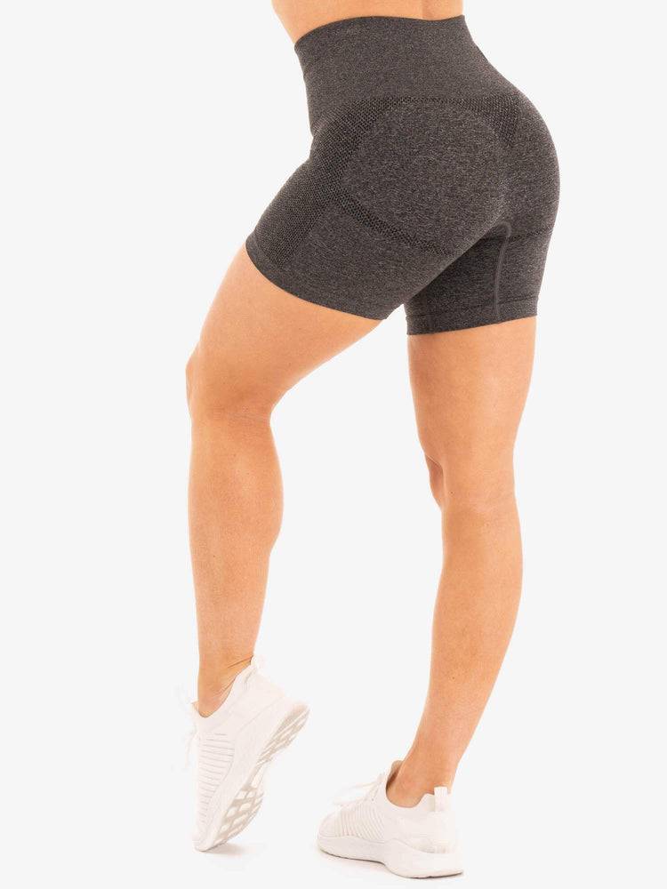 Szorty Damskie Ryderwear Women Shorts Seamless Staples Szare | PL1939KI