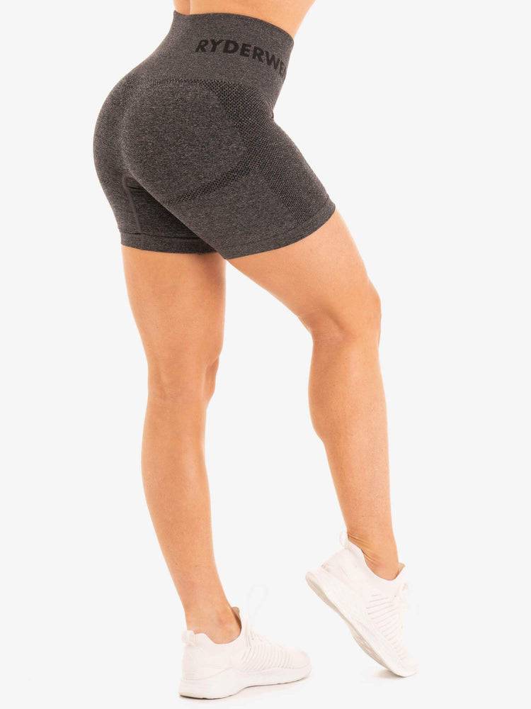 Szorty Damskie Ryderwear Women Shorts Seamless Staples Szare | PL1939KI