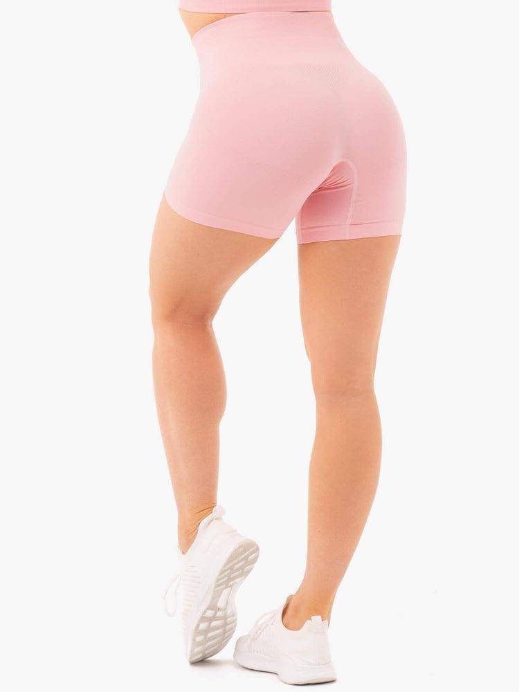 Szorty Damskie Ryderwear Women Shorts Seamless Staples Różowe | PL1955IS