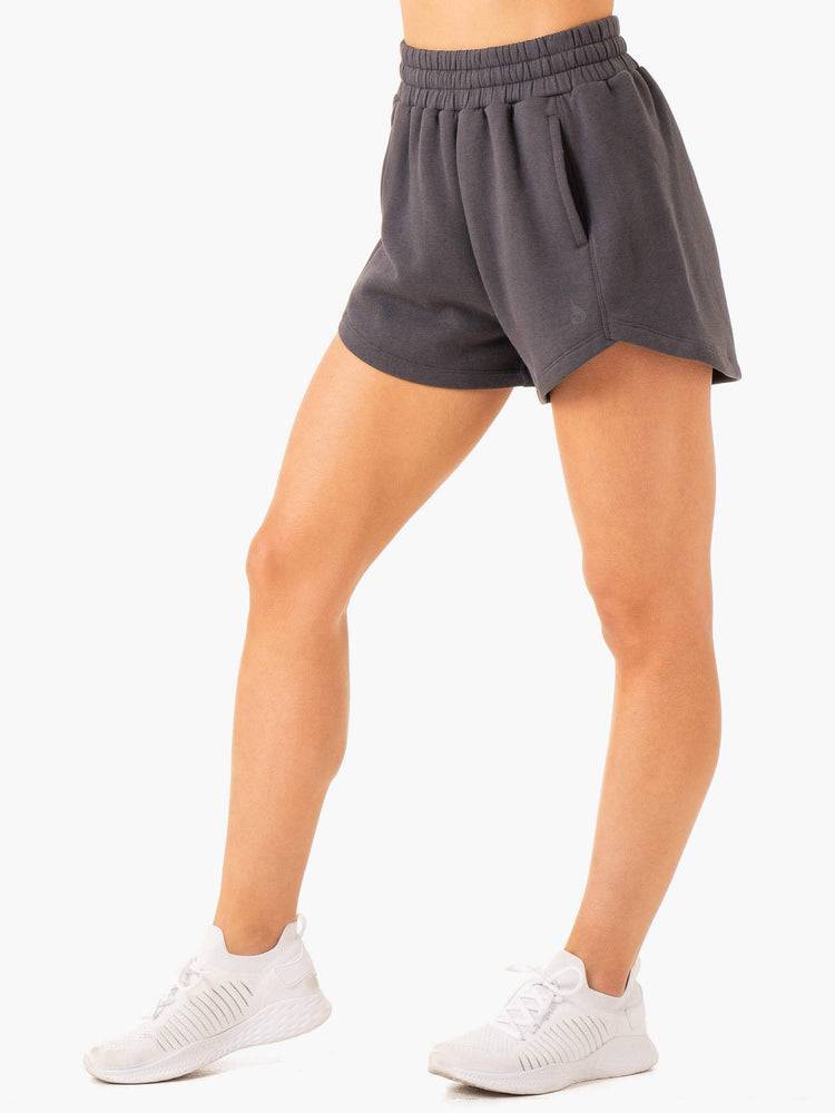 Szorty Damskie Ryderwear Women Shorts Sideline Track Szare | PL2070LH