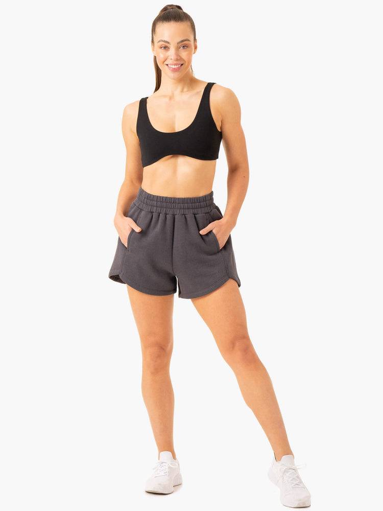 Szorty Damskie Ryderwear Women Shorts Sideline Track Szare | PL2070LH